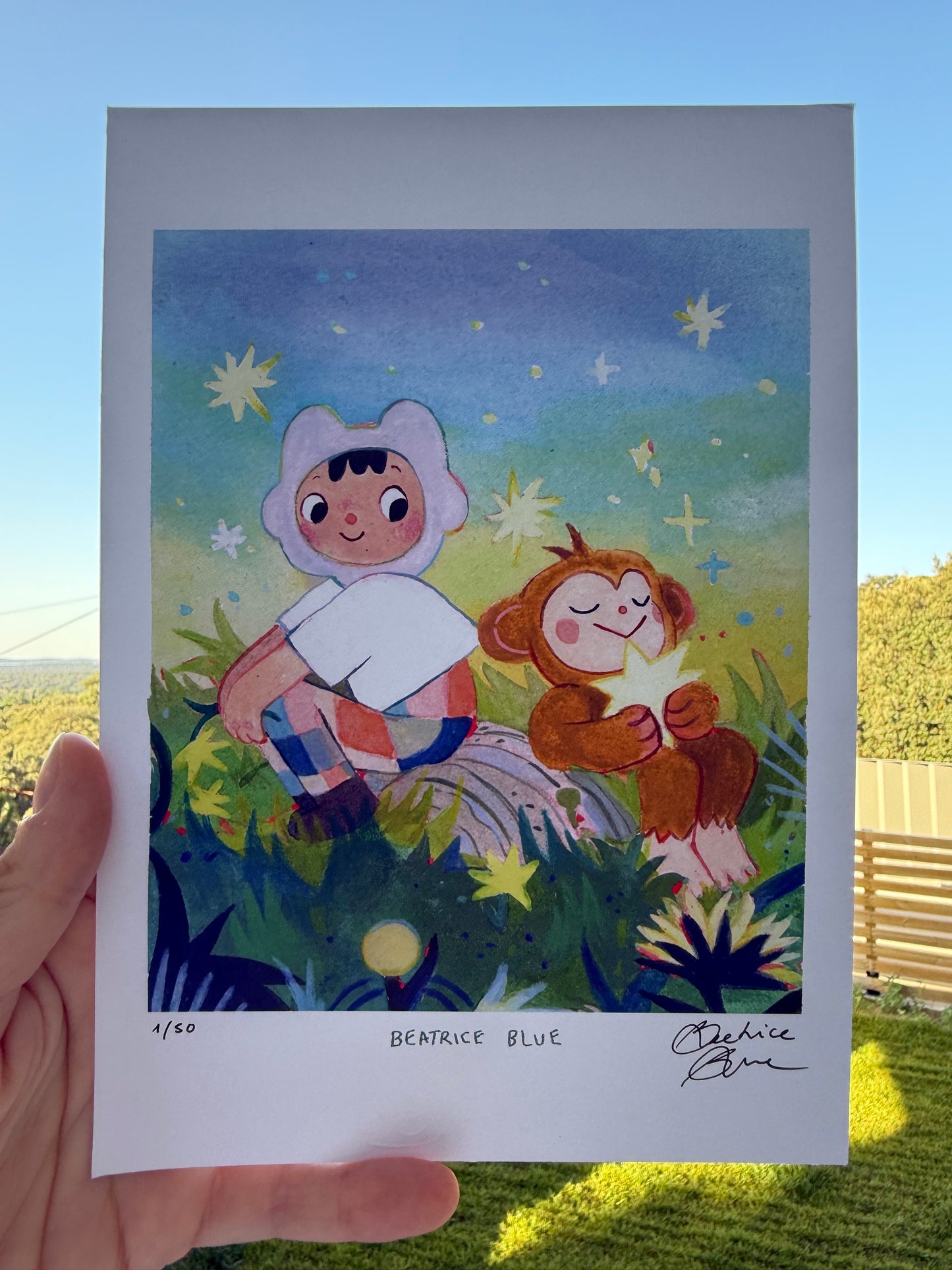 Monkey and me - print